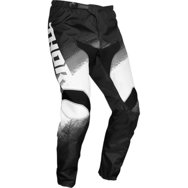 Thor Sector Vapor Black White, мотоштаны Thor Sector Vapor Black White, мотоштаны