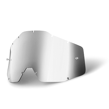 100% Racecraft/Accuri/Strata AntiFog линза, серебристый зеркальный