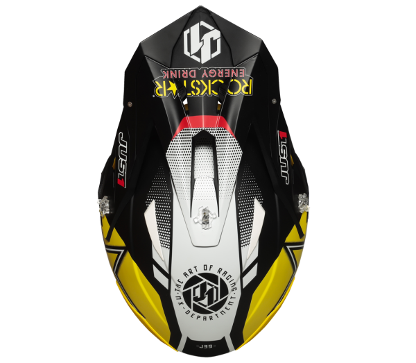 Just1 J39 Rockstar шлем кроссовый, черно-бело-желтый Just1 J39 Rockstar шлем кроссовый, черно-бело-желтый