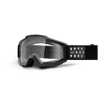 100% Accuri Rollerball мотоочки, черный, прозрачная линза