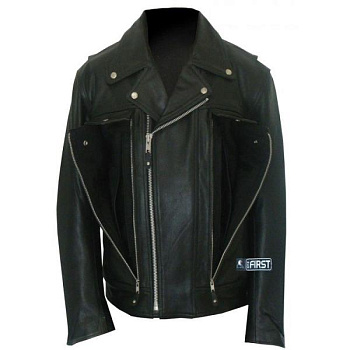 First M244 Куртка косуха мужская кожаная с вентиляцией, черный First M244 Куртка косуха мужская кожаная с вентиляцией, черный