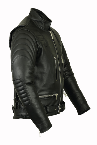 First  T-3 ZO Куртка мужская кожаная Терминатор, черный, XS-3XL