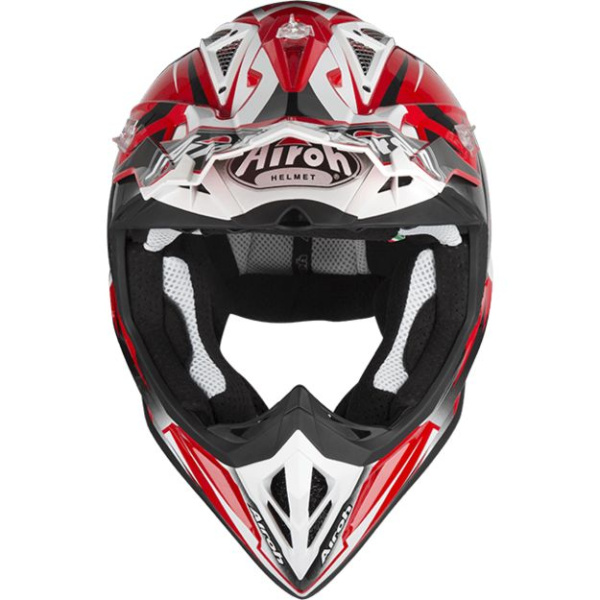 Airoh Aviator 2.3 шлем внедорожный, красно-бело-черный