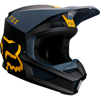 Fox Racing V1 Mata 2019 шлем кроссовый, черно-желтый
