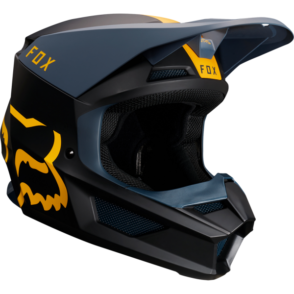 Fox Racing V1 Mata 2019 шлем кроссовый, черно-желтый