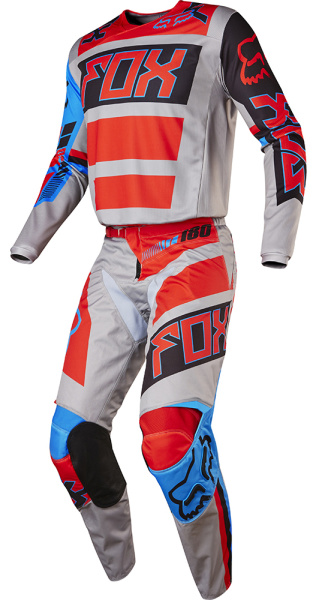 Fox Racing 180 Falcon 2017 комплект, серо-красно-синий