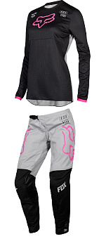 Fox Racing 180 Mata Youth Girls 2019 комплект подростковый, черно-серо-розовый