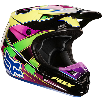 Fox Racing V1 Race шлем кроссовый, розово-желтый