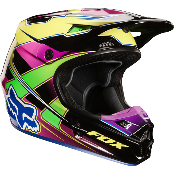 Fox Racing V1 Race шлем кроссовый, розово-желтый