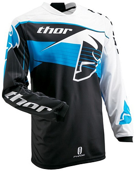Thor Phase Streak джерси, черно-бело-голубой