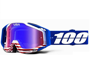 100% Racecraft Anthem Mirror Red Blue Lens мотоочки