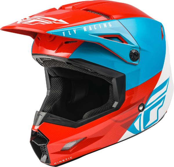 Fly Racing Kinetic Straight Edge шлем кроссовый, красно-бело-синий Fly Racing Kinetic Straight Edge шлем кроссовый, красно-бело-синий