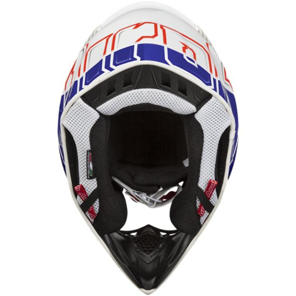 Airoh Aviator 2.2 Check Sand шлем внедорожный, сине-бело-золотой