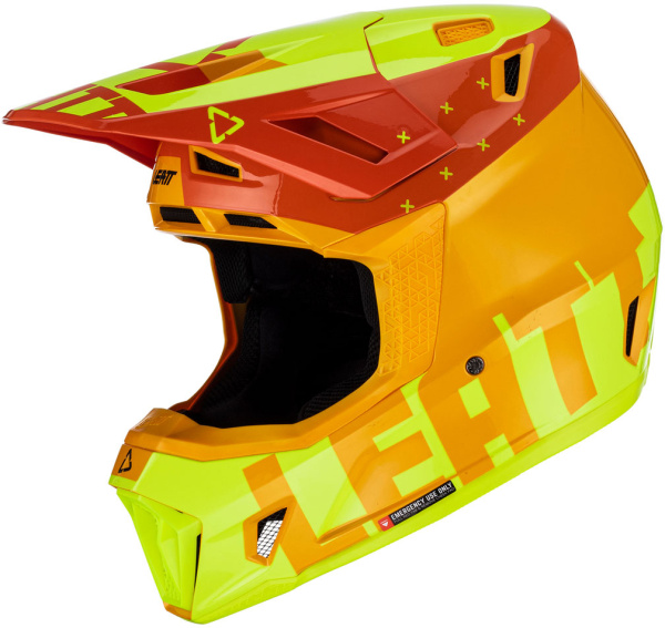 Leatt Kit Moto 7.5 V23 Citrus шлем кроссовый + Velocity 4.5 мотоочки