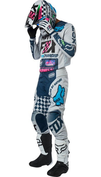 Fox Racing 180 Czar Youth 2019 мотоштаны подростковые, сине-серый