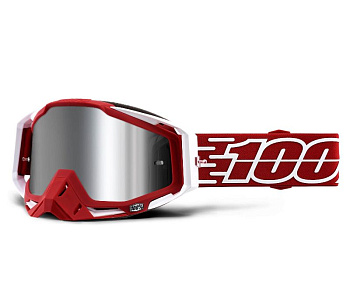 100% Racecraft Plus Gustavia Injected Silver Flash Mirror Lens мотоочки