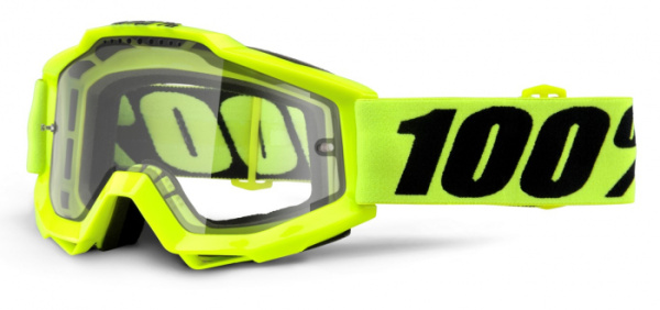 100% Accuri Enduro Fluo Yellow Clear Dual Lens мотоочки