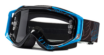 Мотоочки для мотокросса с перемоткой Smith Fuel-V2 (черно-синий)