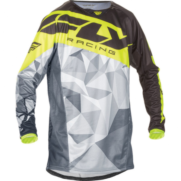 Fly Racing Kinetic Crux 2017 джерси, черно-желто-серый Fly Racing Kinetic Crux 2017 джерси, черно-желто-серый