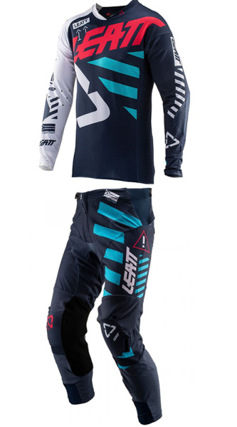 Leatt GPX 5.5 2019 комплект, черно-голубой