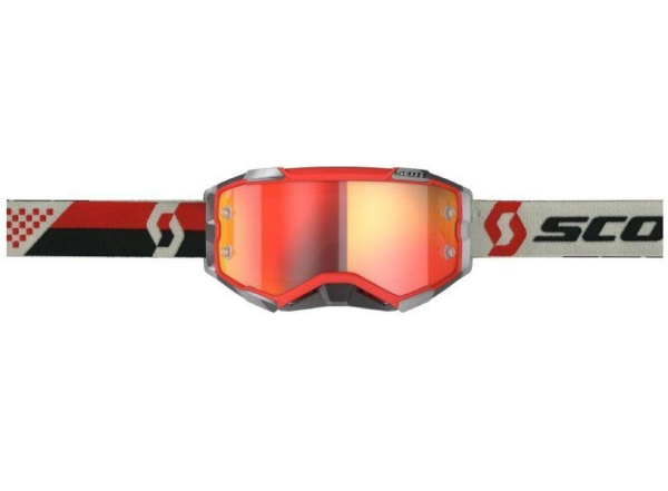 Scott Fury Red/Black/Orange Chrome Lens мотоочки