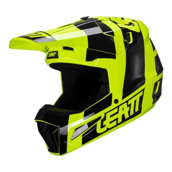 Leatt Kit Moto 3.5 V24 Citrus шлем кроссовый + Velocity 4.5 мотоочки