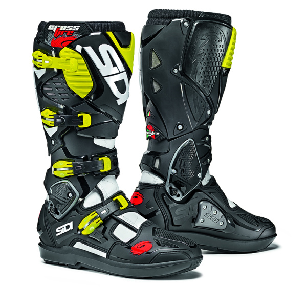 Sidi Crossfire 3 SRS мотоботы, бело-черно-желтый