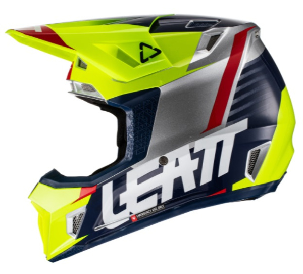 Leatt Kit Moto 7.5 V22 Lime шлем кроссовый + Velocity 4.5 мотоочки