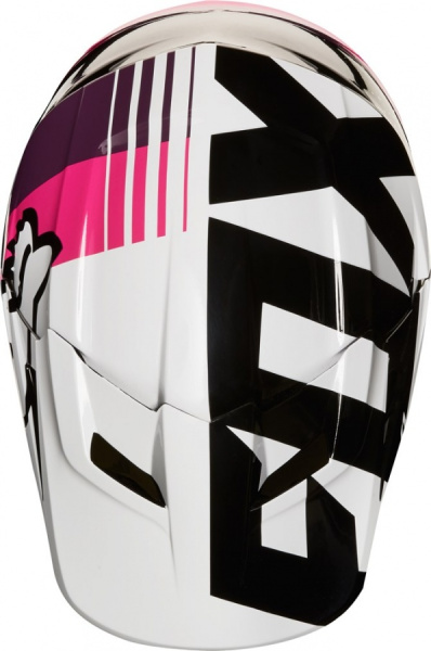 Fox Racing V1 Halyn 2018 шлем кроссовый, черно-малиново-белый