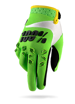 100% Airmatic мотоперчатки, салатовый