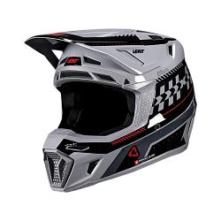 Leatt Kit Moto 8.5 V26 Grey шлем кроссовый + Velocity 5.5 мотоочки