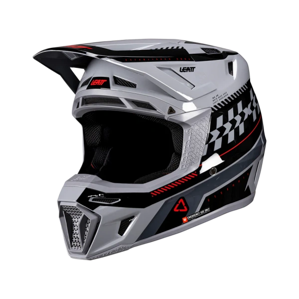 Leatt Kit Moto 8.5 V26 Grey шлем кроссовый + Velocity 5.5 мотоочки