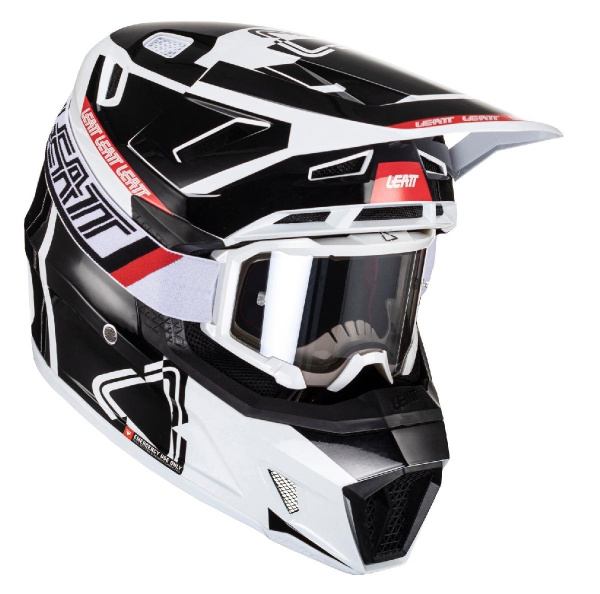 Leatt Kit Moto 7.5 V24 Black/White шлем кроссовый + Velocity 4.5 мотоочки Leatt Kit Moto 7.5 V24 Black/White шлем кроссовый + Velocity 4.5 мотоочки