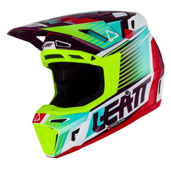 Leatt Kit Moto 8.5 V23 Neon шлем кроссовый + Velocity 5.5 мотоочки Leatt Kit Moto 8.5 V23 Neon шлем кроссовый + Velocity 5.5 мотоочки
