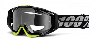 100% Racecraft Stealth/Clear Lens мотоочки,черный, прозрачная линза