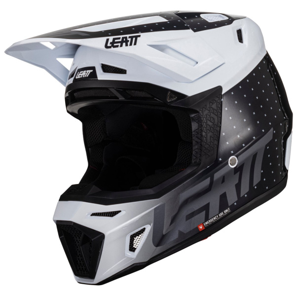 Leatt Kit Moto 8.5 V24 Black/White шлем кроссовый + Velocity 5.5 мотоочки Leatt Kit Moto 8.5 V24 Black/White шлем кроссовый + Velocity 5.5 мотоочки