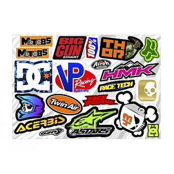 Набор наклеек А4 QuadBrands 2 Эксклюзив Logo Набор наклеек А4 QuadBrands 2 Эксклюзив Logo