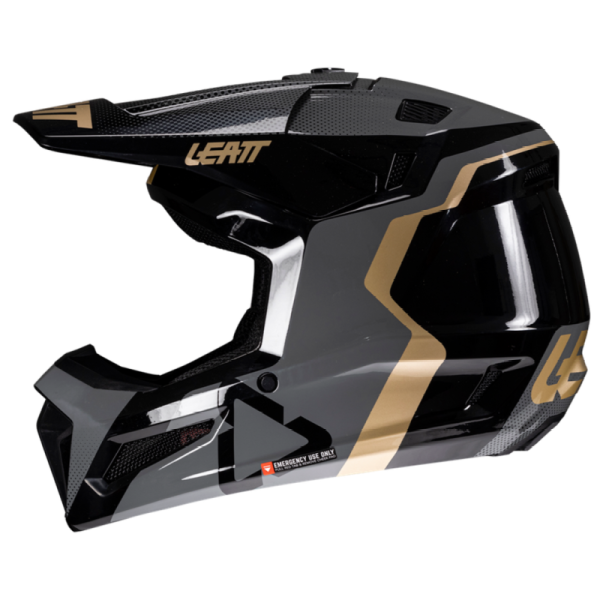 Leatt Kit Moto 3.5 Jr V25 Black шлем подростковый + Vizion 2.5s мотоочки