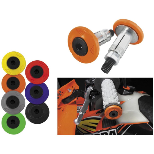 Cycra Grip Armor W/Bar End заглушки в торец руля, оранжевый