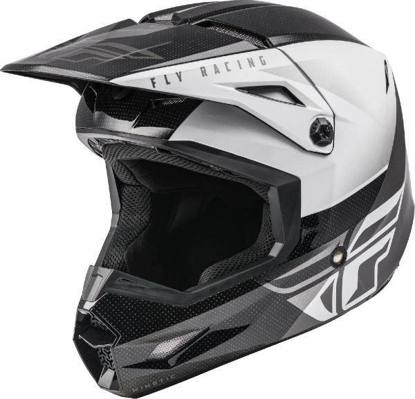 Fly Racing Kinetic Straight Edge шлем кроссовый, черно-белый Fly Racing Kinetic Straight Edge шлем кроссовый, черно-белый