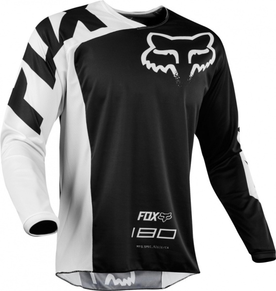 Fox Racing 180 Race Youth 2018 джерси подростковая, черно-белый