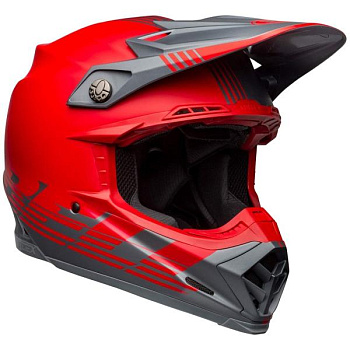 Bell Moto-9 Flex Seven Matte Gray/Red шлем кроссовый