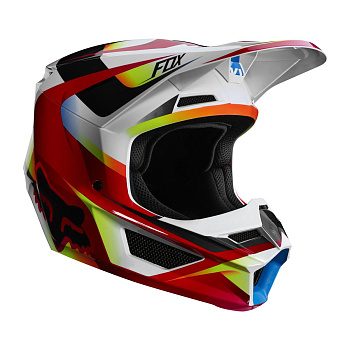 Fox Racing V1 Motif 2019 шлем кроссовый, красно-белый