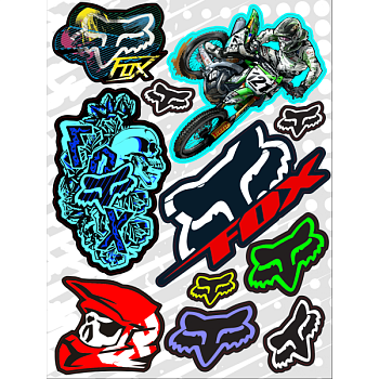 Набор наклеек А4 Fox-1