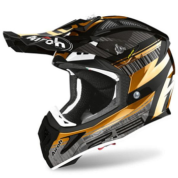 Airoh Aviator 2.3 Novak Chrome Gold шлем внедорожный