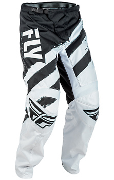 Fly Racing F-16 2018 мотоштаны, бело-черный