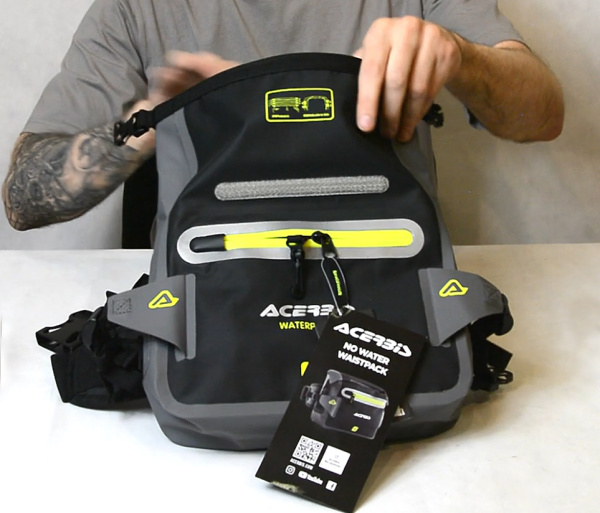 Acerbis No Water Black/Grey, сумка на пояс водонепроницаемая, 3L