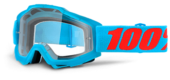 100% Accuri Acidulous Cyan Lens мотоочки, красно-голубой