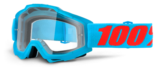 100% Accuri Acidulous Cyan Lens мотоочки, красно-голубой
