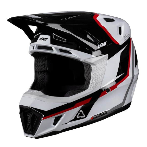 Leatt Kit Moto 7.5 V26  White/Red шлем кроссовый + Velocity 4.5 мотоочки